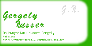 gergely nusser business card